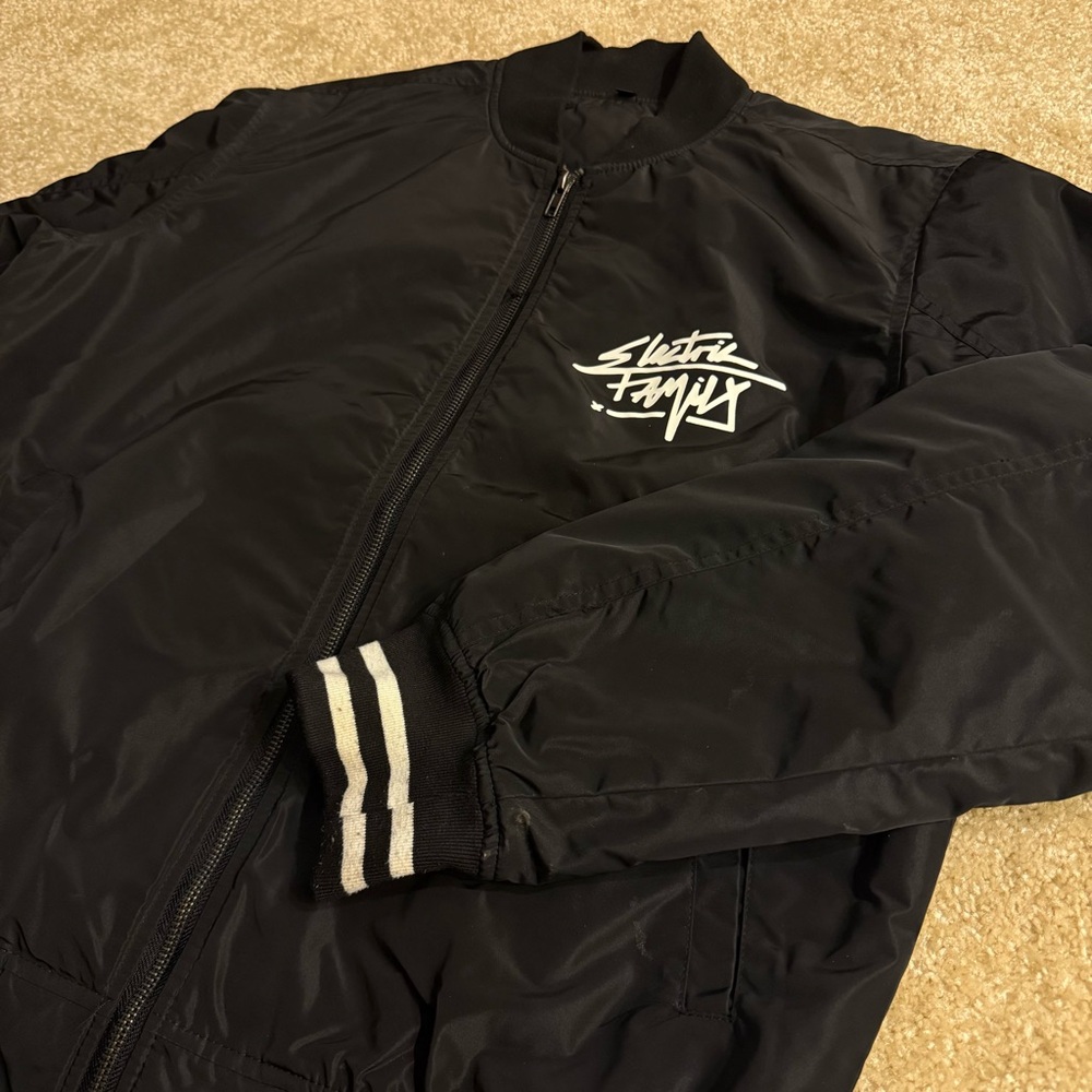 Electric Family Black Varsity Bomber Jacket